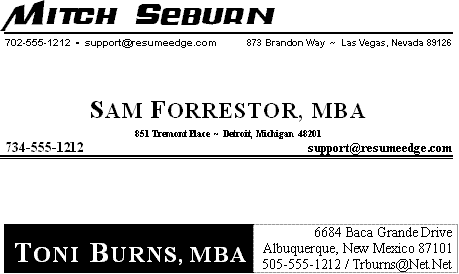 contact information example